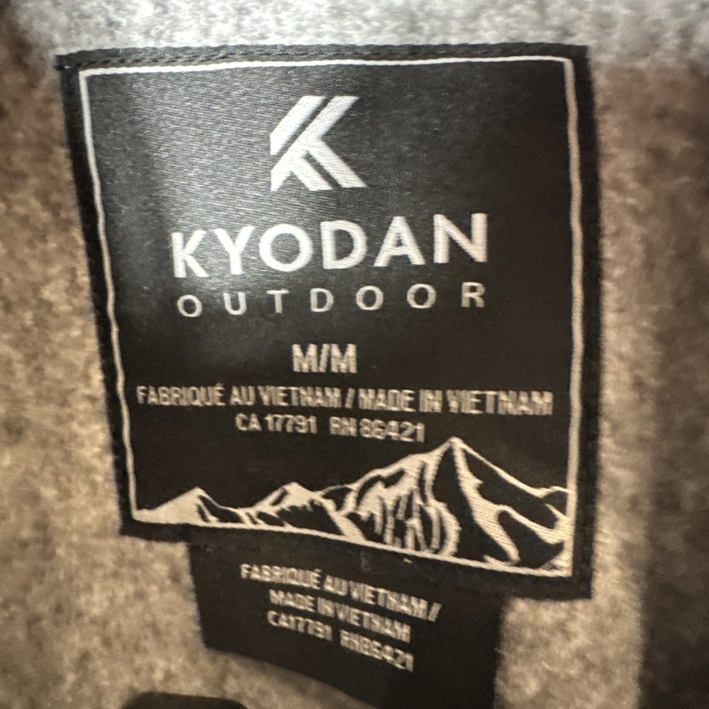 Kyodan Outdoors Gray Womens Hoodie Long Knit Jacket  fleece Outdoor sz Medium - Picture 4 of 7